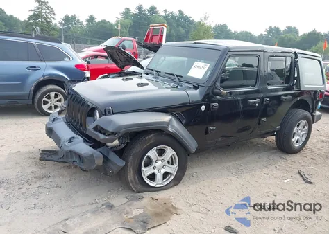 2020 Jeep Wrangler Unlimited Sport S 4X4 из США, поврежденный, VIN 1C4HJXDG7LW105667